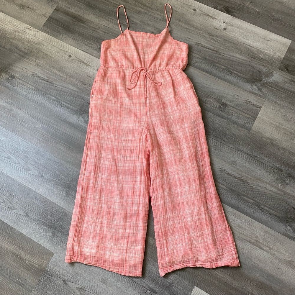 Urban Outfitters Audra Jumpsuit Gingham Plaid Medium Party Vacation Boho - Picture 4 of 15